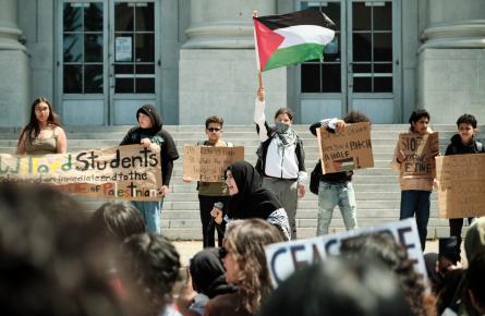 Image courtesy of UC Berkeley Gaza Solidarity encampment organizers. 