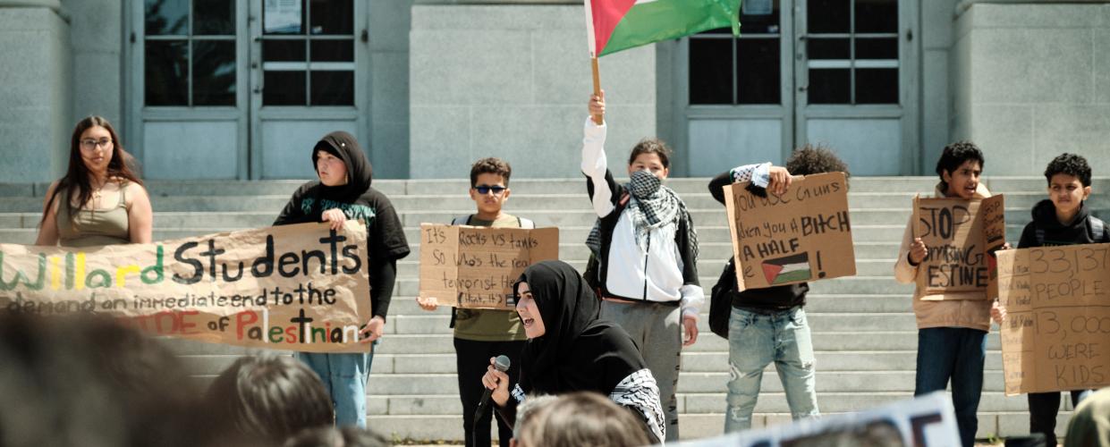 Image courtesy of UC Berkeley Gaza Solidarity encampment organizers. 